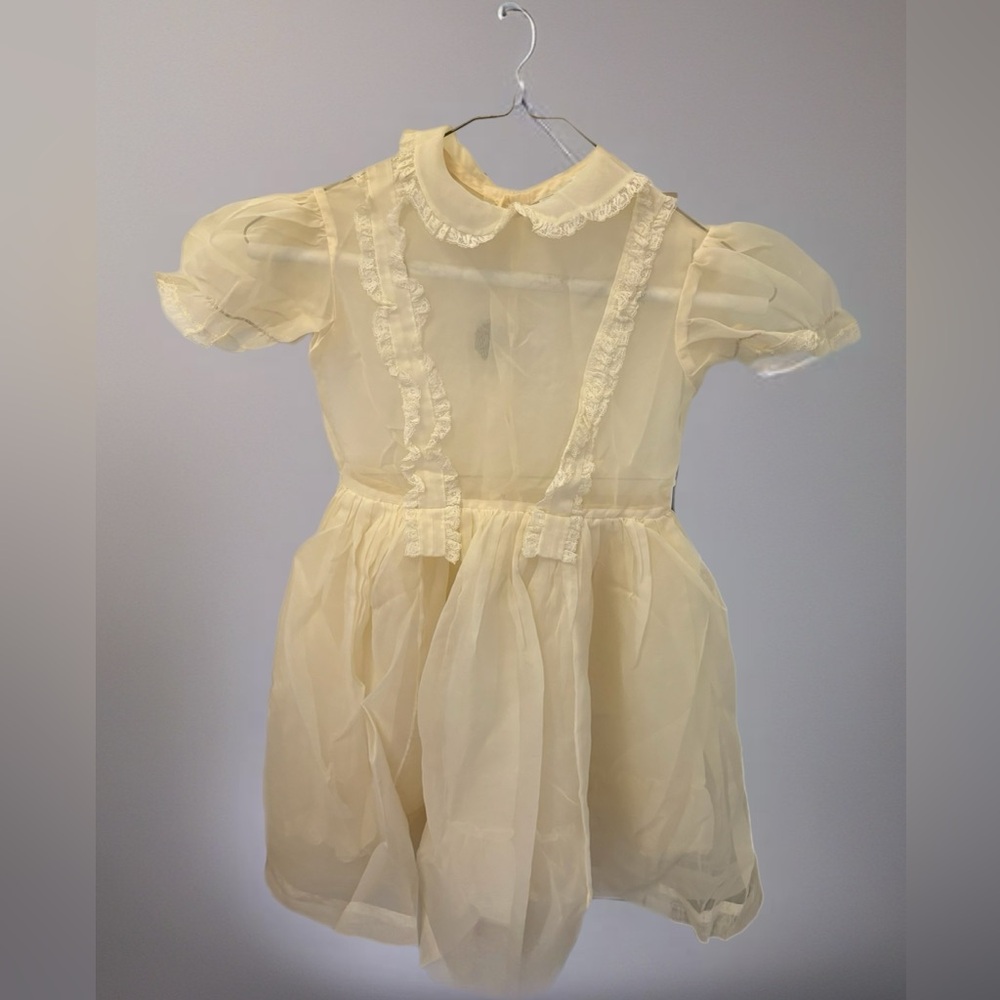 Vintage Cream Sheer Dress
